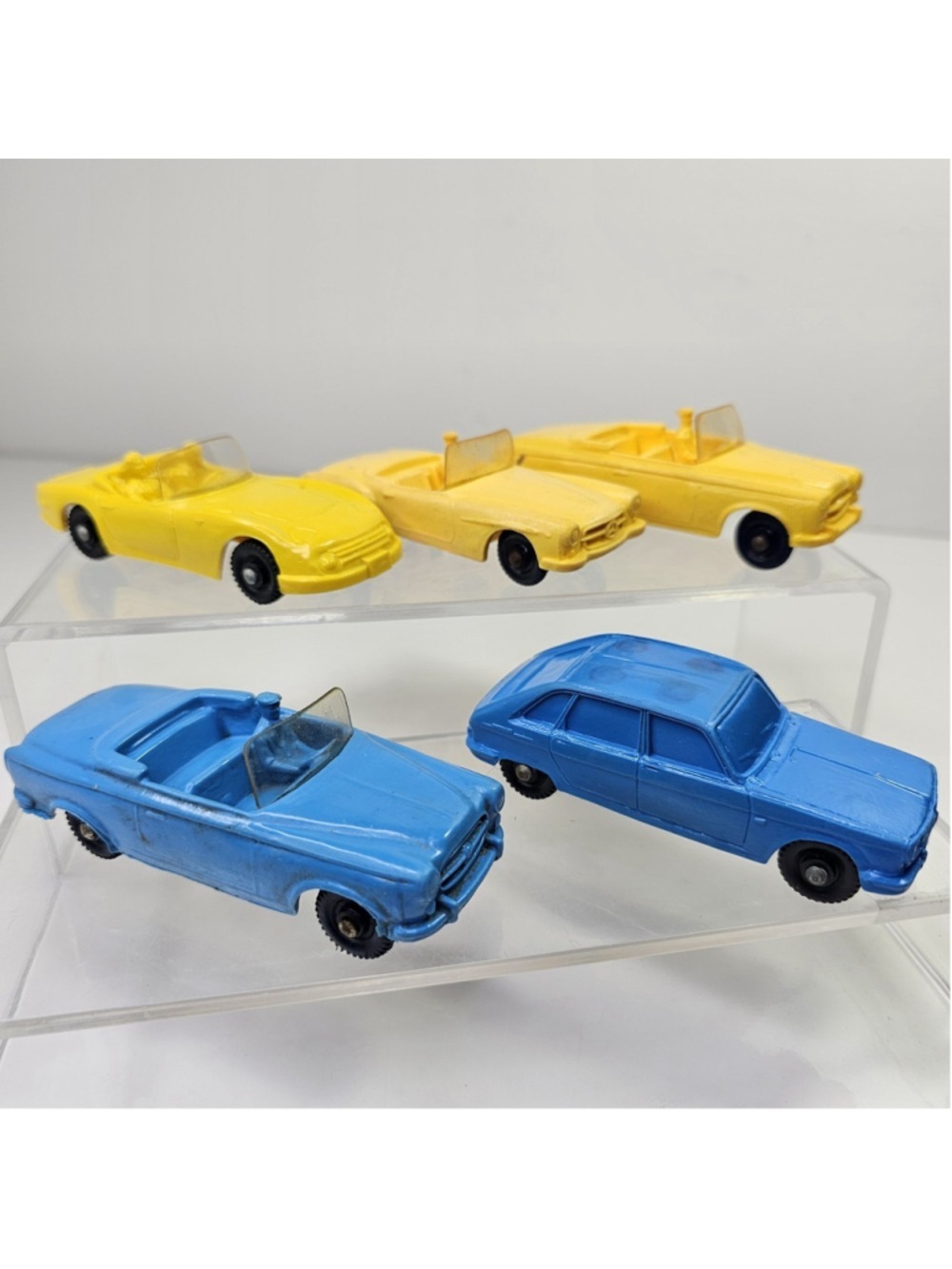 Vintage Tomte Lærdal Stavanger Norway Plastic Toy Cars Lot 5pc Convertible Sedan